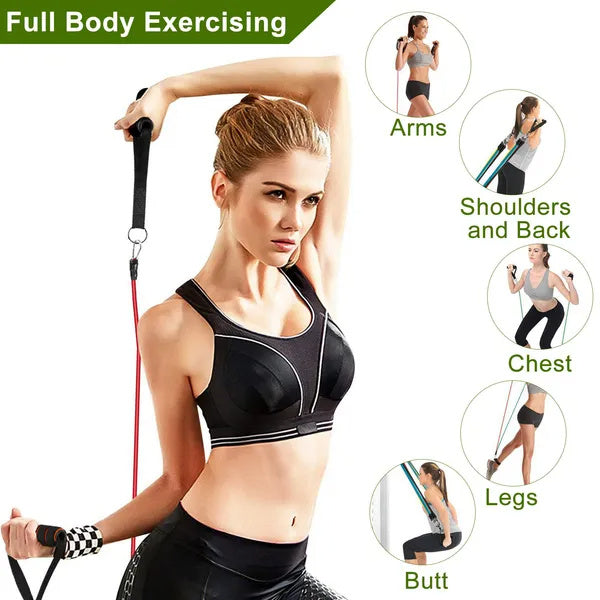 11-Piece Resistance Bands Set – Full-Body Home Workout Solution - Prime Ritual