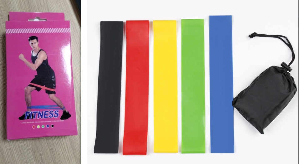 5-Level Resistance Rubber Bands – Versatile Yoga & Fitness Training Set - Prime Ritual