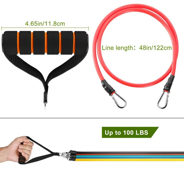 11-Piece Resistance Bands Set – Full-Body Home Workout Solution - Prime Ritual