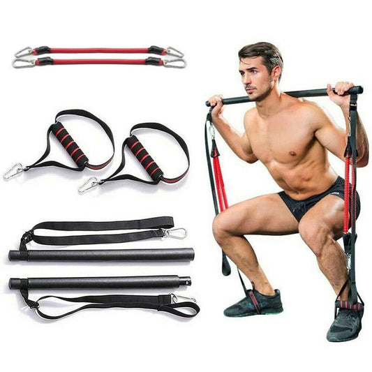 Pilates Bar Kit with Resistance Bands – Portable Home Gym Workout Equipment - Prime Ritual